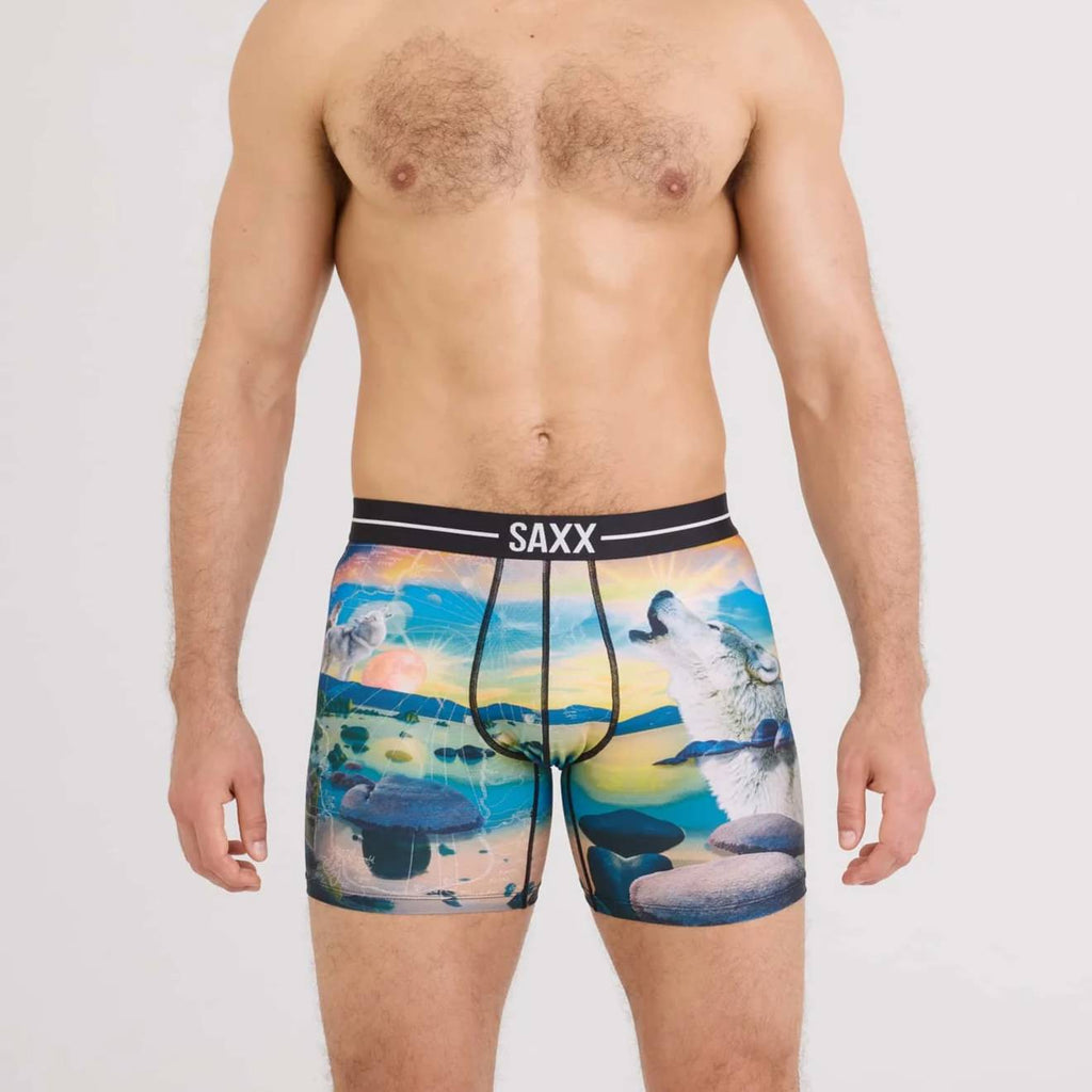 Saxx Volt Breathable Mesh Boxer Briefs, I Dream of Tahoe/Multi