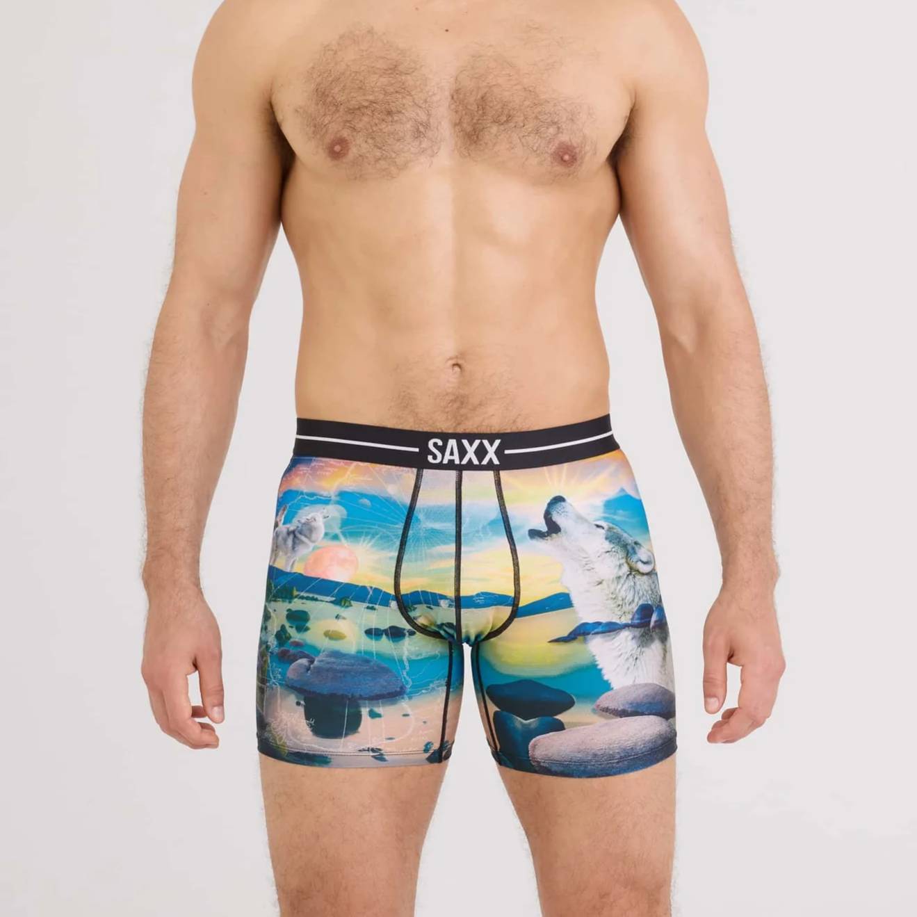 Saxx Volt Breathable Mesh Boxer Briefs, I Dream of Tahoe/Multi