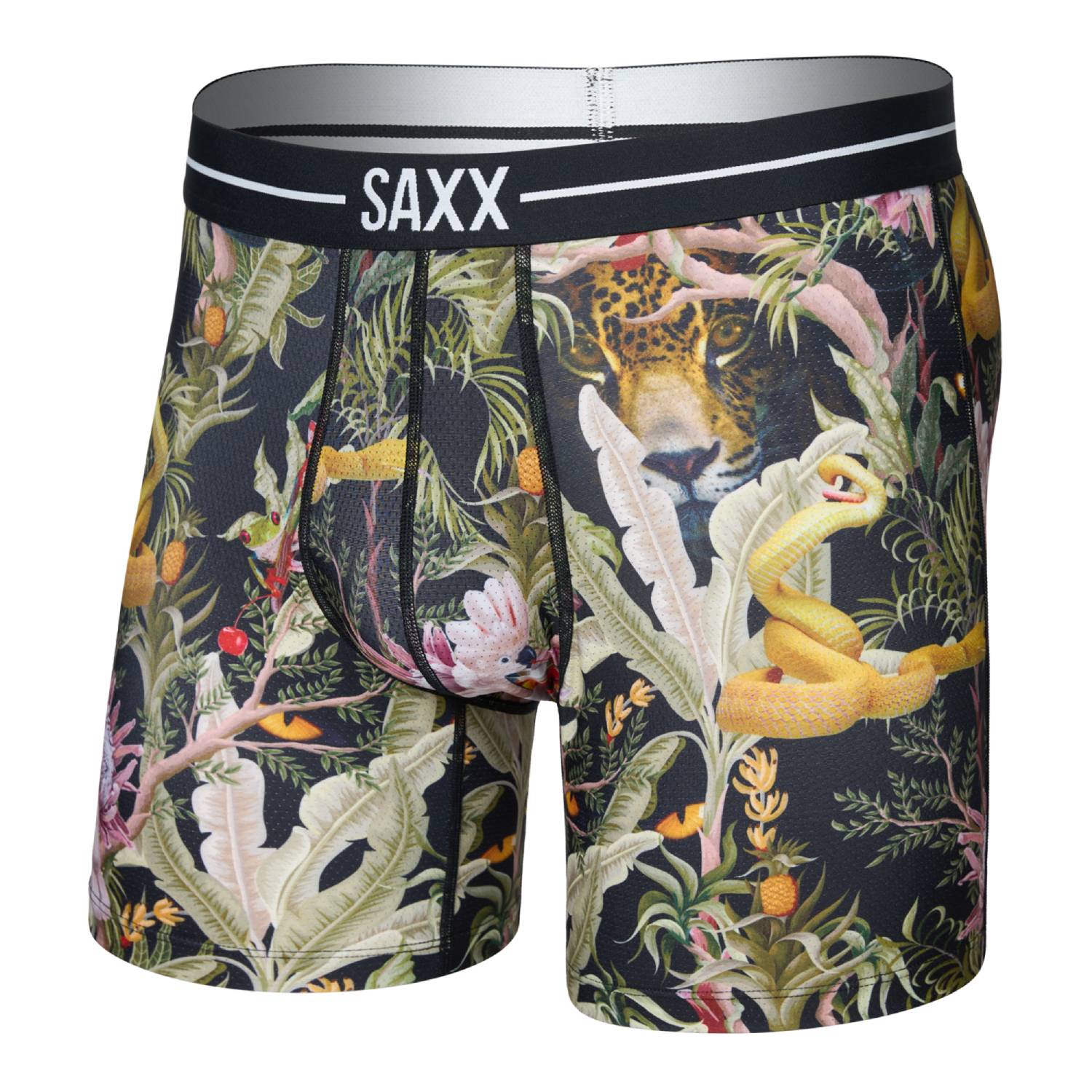 Saxx Volt Breathable Mesh Boxer Briefs, Jungle Juice/Black Main image