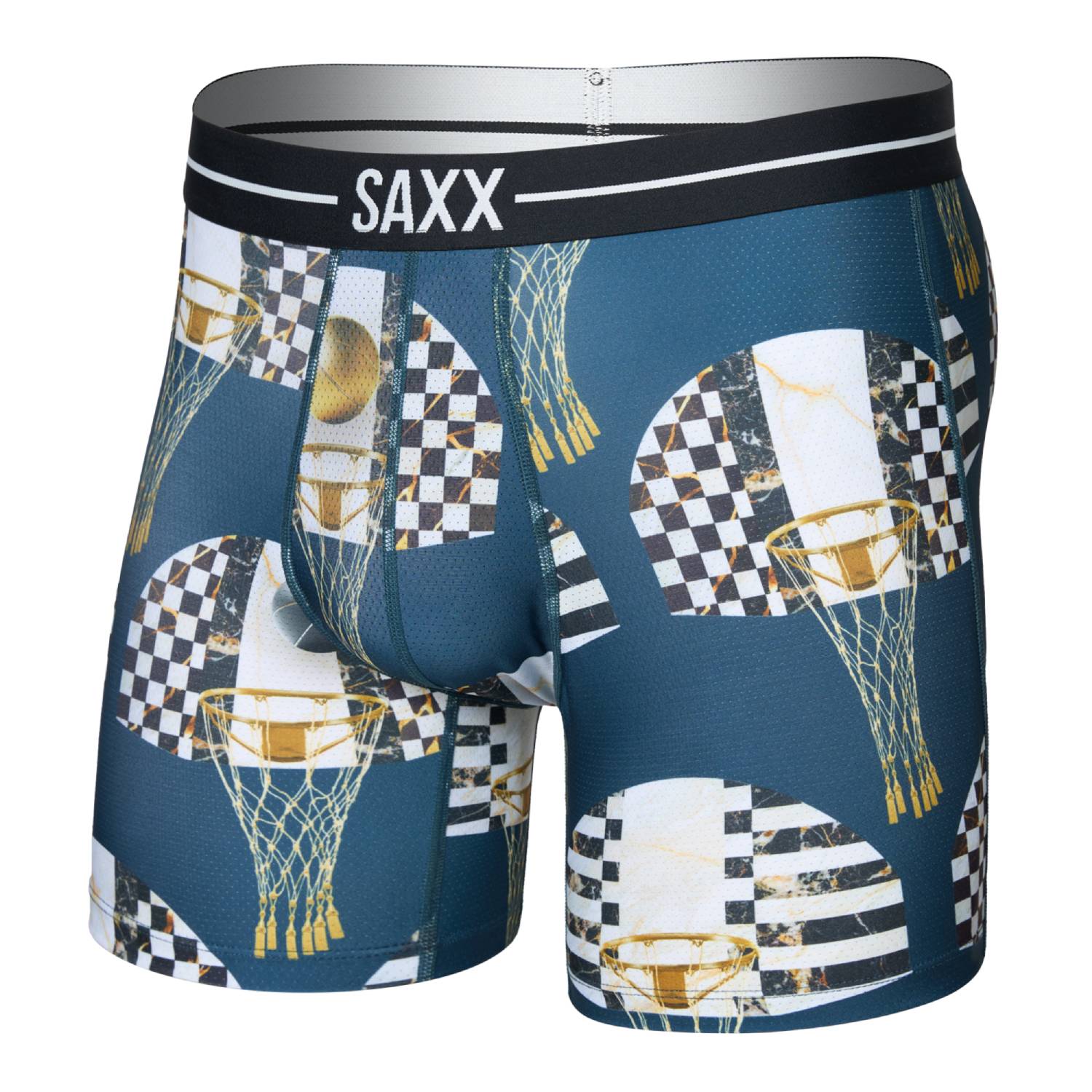 Saxx Volt Breathable Mesh Boxer Briefs, Off he Chain/Rich Teal