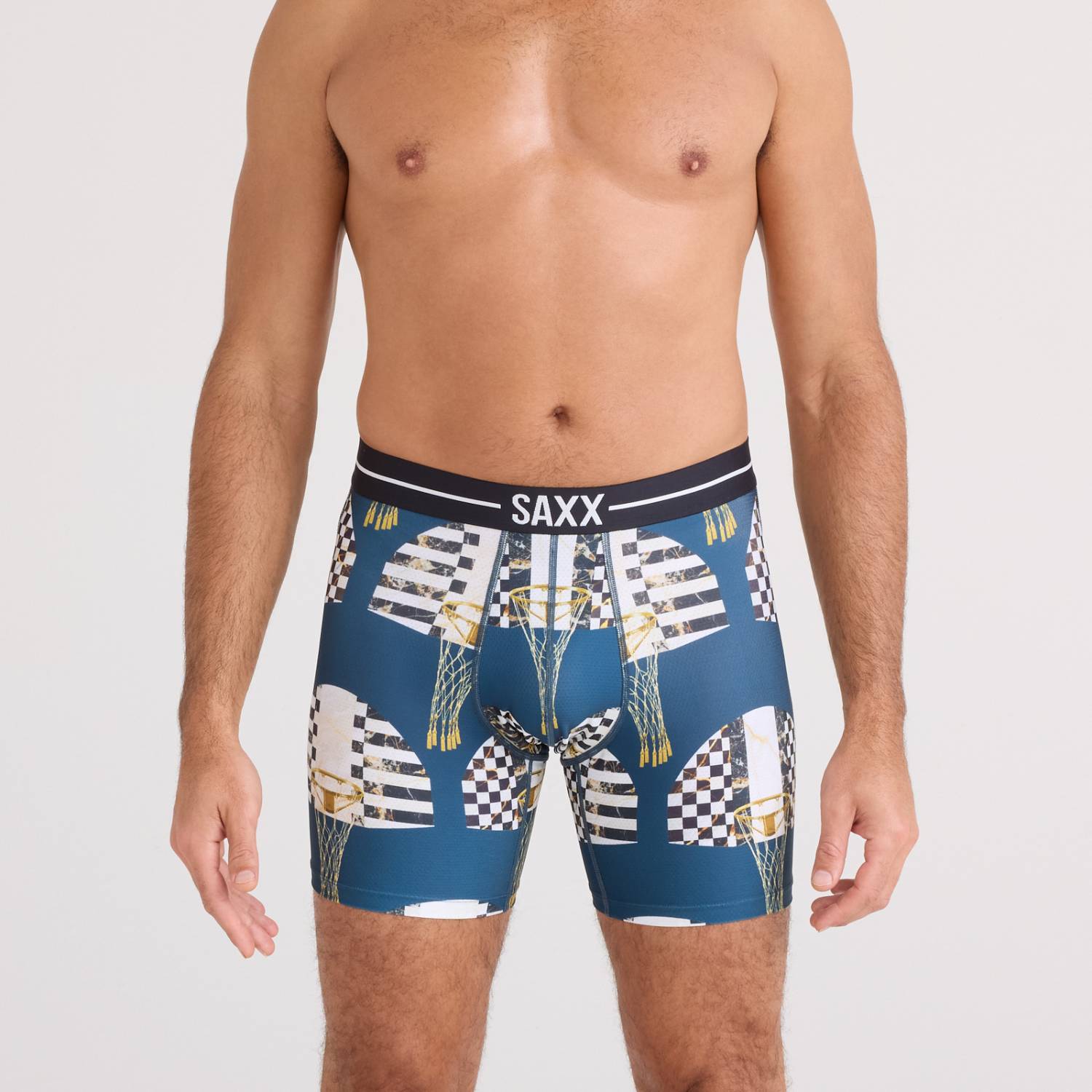 Saxx Volt Breathable Mesh Boxer Briefs, Off he Chain/Rich Teal