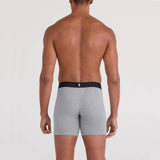 Saxx DropTemp Cooling Cotton Boxer Briefs, Dark Grey Heather