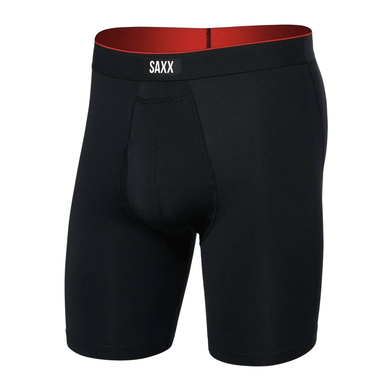 Saxx Multi-Sport Mesh Long Boxer Briefs, Black Main image