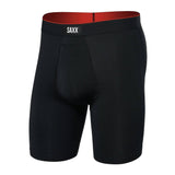 Saxx Multi-Sport Mesh Long Boxer Briefs, Black