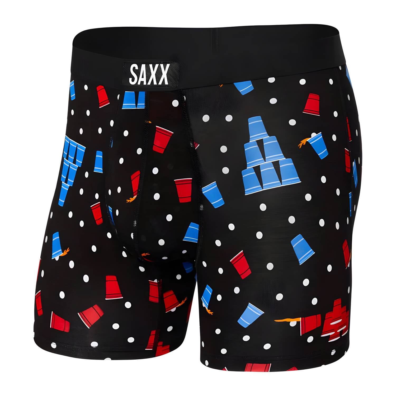 Saxx Vibe Super Soft Boxer Briefs, Black Beer Champs Main image
