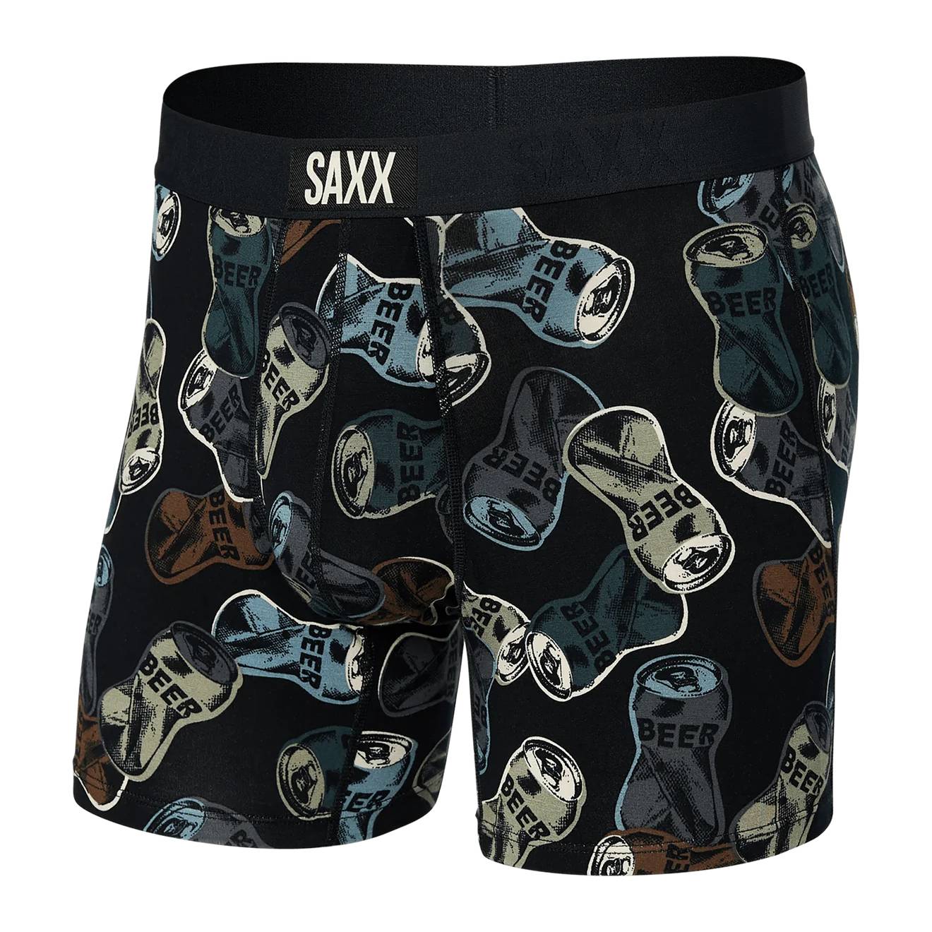Saxx Vibe Super Soft Boxer Briefs, Friday Night Camo/Black