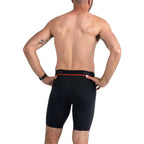 Saxx Kinetic Light Compression Mesh Long Leg Boxer Briefs, Black