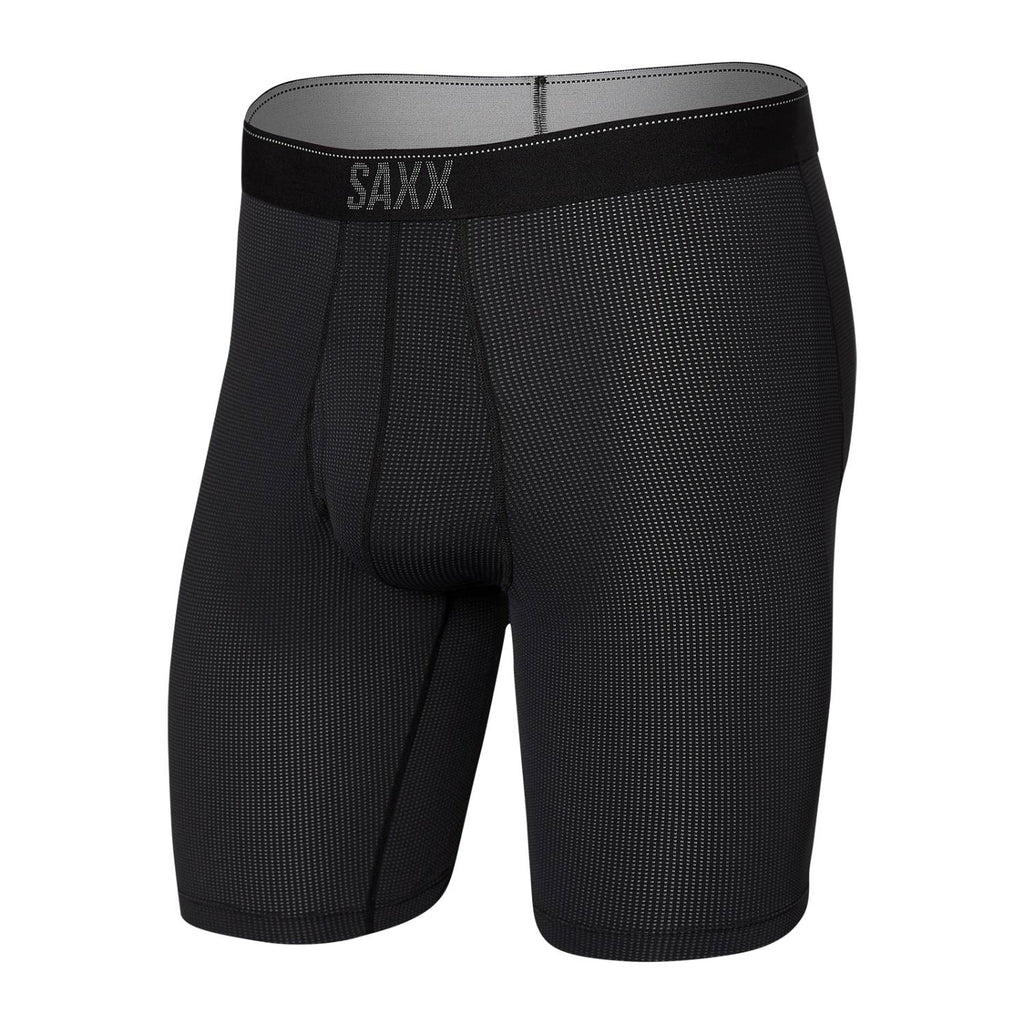 Saxx Quest Quick-Dry Mesh Boxer Briefs, Black II