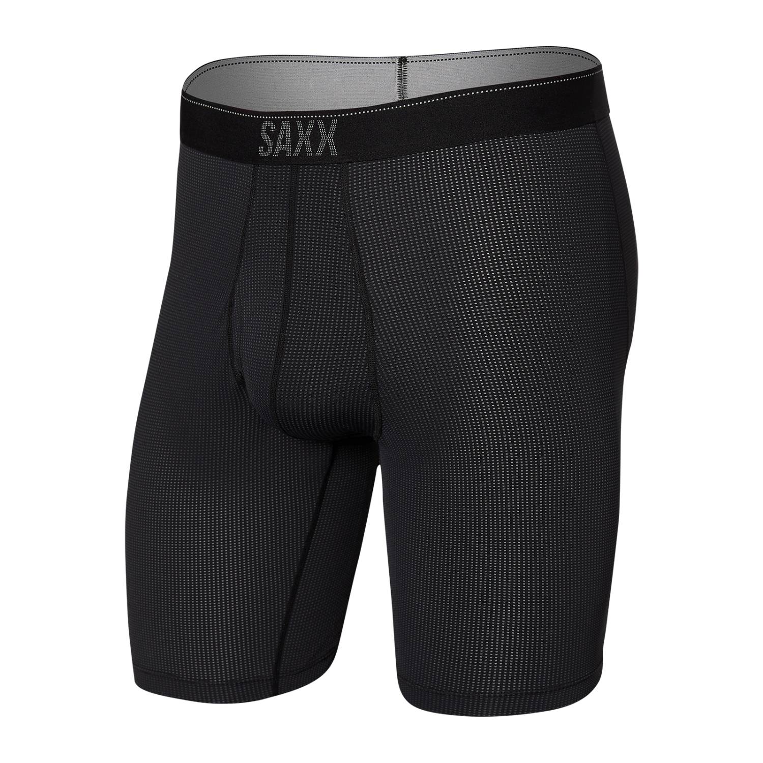 Saxx Quest Quick-Dry Mesh Boxer Briefs, Black II