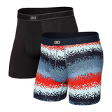 Saxx Daytripper Boxer Briefs 2-Pack, Tech Rec Stripe/Black