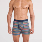 Saxx Quest Quick Dry Mesh 2-Pack Boxer Briefs,Harvest Stripe/Maritime