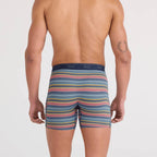Saxx Quest Quick Dry Mesh 2-Pack Boxer Briefs,Harvest Stripe/Maritime