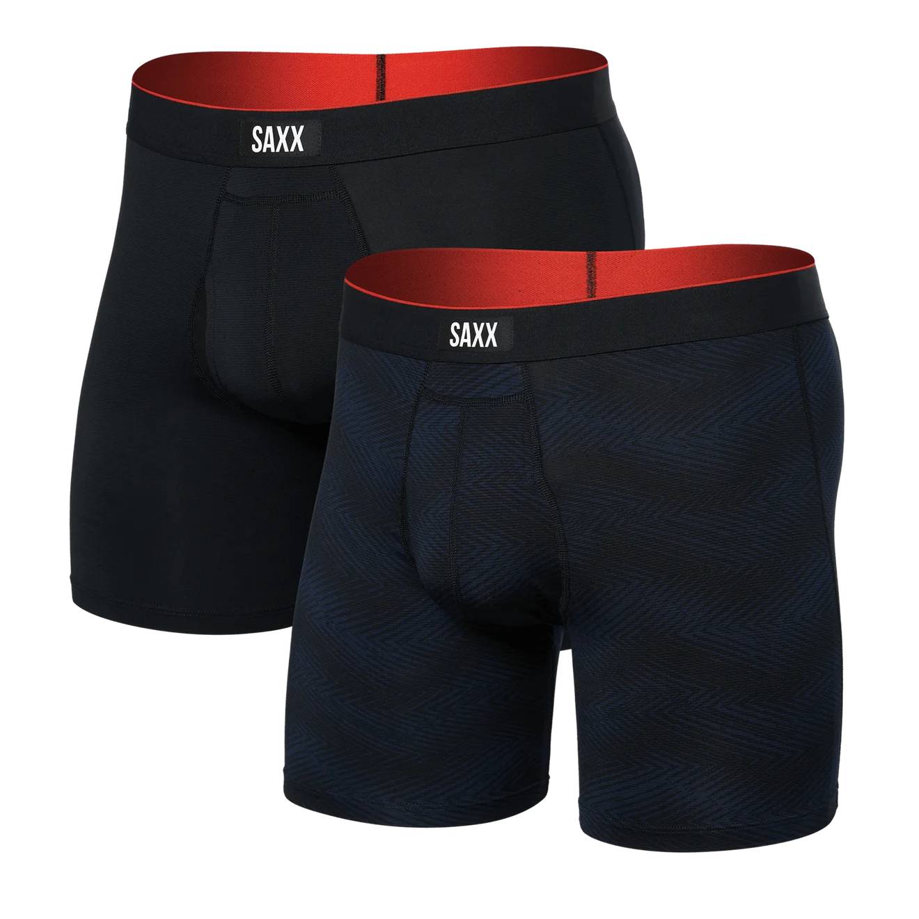 Saxx Multi-Sport Mesh 2-Pack Boxer Briefs, Full Tilt Chevron/Black Main image