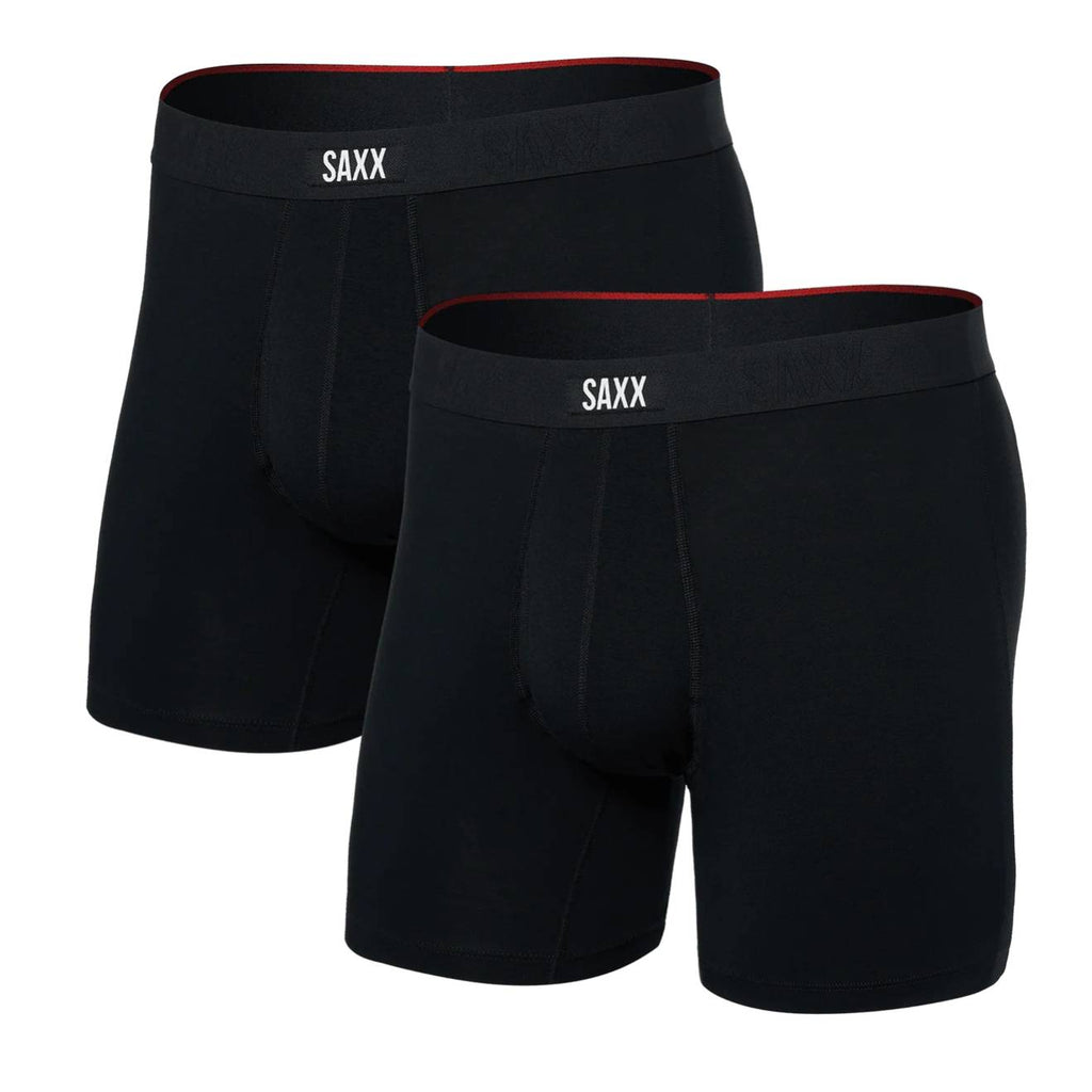 Saxx Vibe Xtra Soft Comfort 2-Pack Boxer Briefs, Black