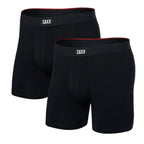 Saxx Vibe Xtra Soft Comfort 2-Pack Boxer Briefs, Black
