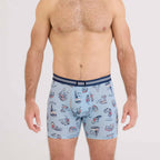 Saxx Vibe Xtra Soft Comfort 2-Pack Boxer Briefs, High Brow Low Life/Navy