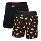 Saxx Vibe Xtra 2-Pack Boxer Briefs, Flamin Hot/Black