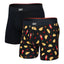 Saxx Vibe Xtra 2-Pack Boxer Briefs, Flamin Hot/Black