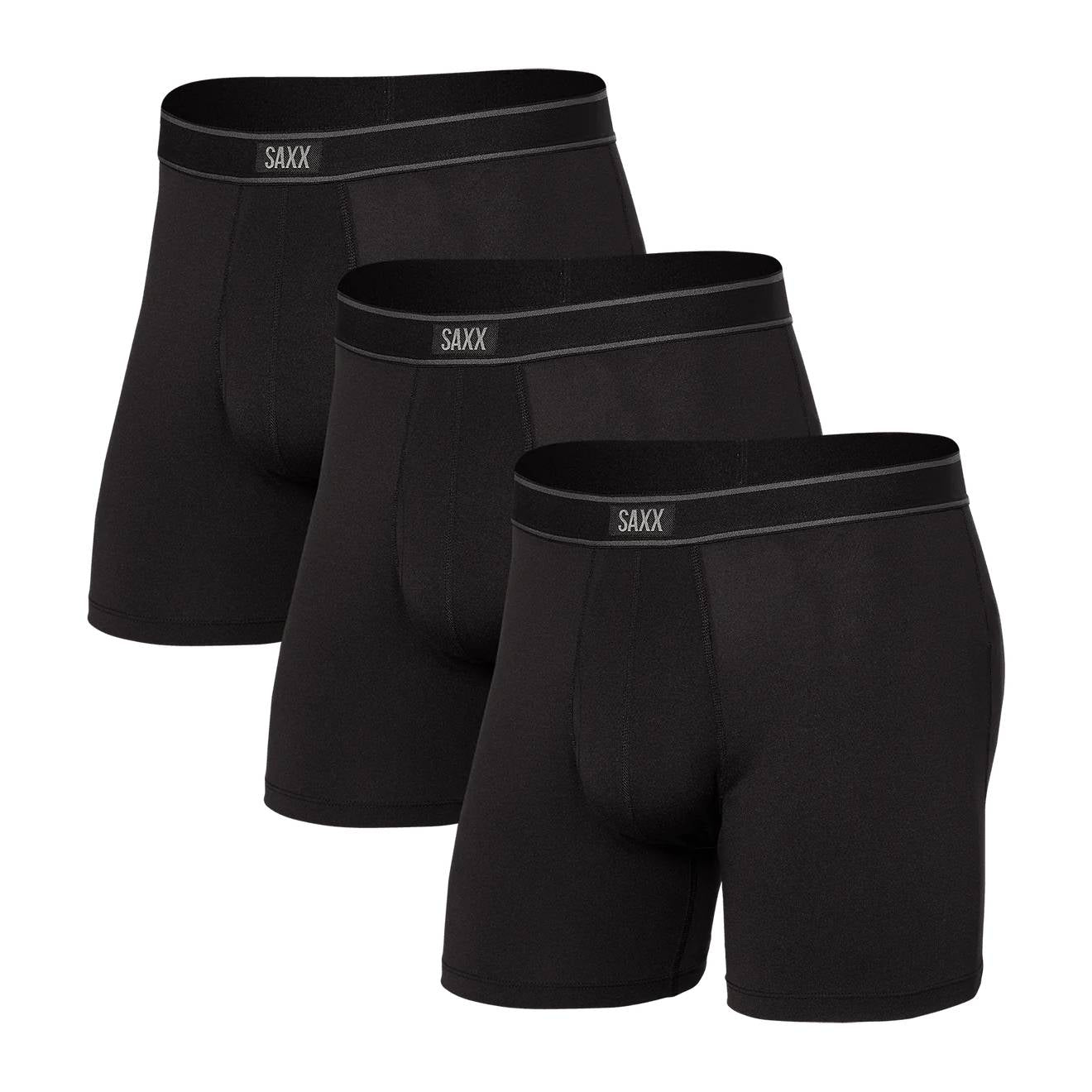 Saxx Daytripper 3-Pack Boxer Briefs, Black Main image