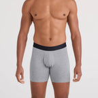 Saxx DropTemp Cooling Cotton 3-Pack Boxer Briefs, Dark Grey Heather/Dark Ink/Black
