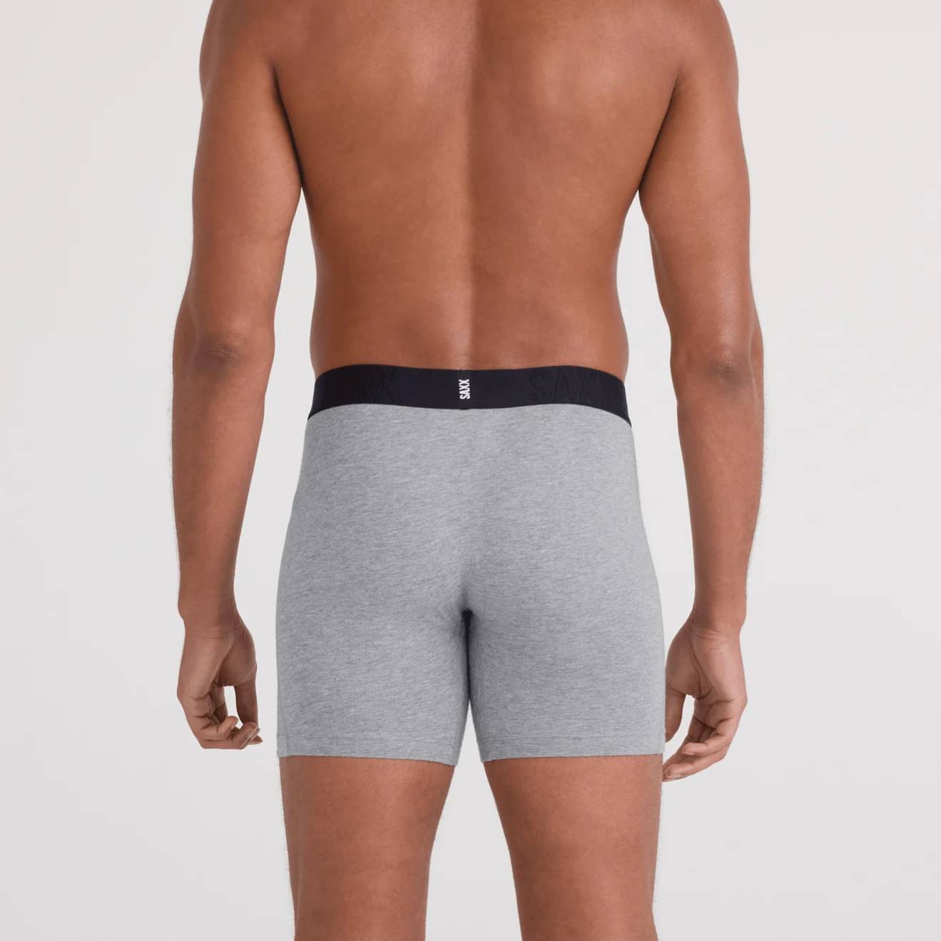 Saxx DropTemp Cooling Cotton 3-Pack Boxer Briefs, Dark Grey Heather/Dark Ink/Black
