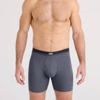 Saxx Essential Cotton 3-Pack Boxer Briefs, Black/Turbulence/Maritime