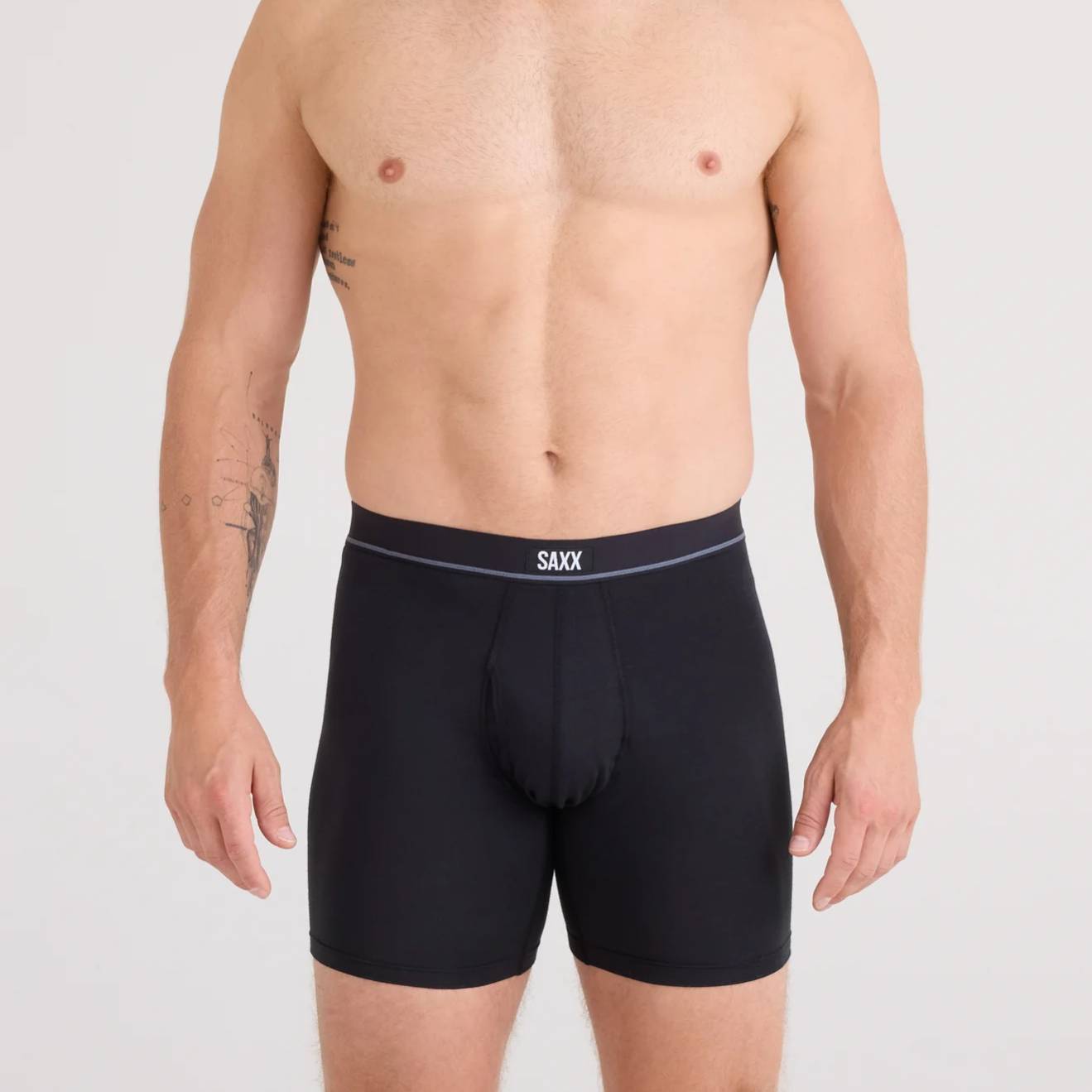 Saxx Essential Cotton 3-Pack Boxer Briefs, Black