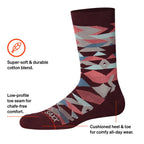 Saxx Whole Package Crew Socks, Park Lodge Geo/Multi