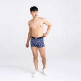 Saxx Vibe Super Soft Trunk Boxer Briefs, Rainbow Bananas/Navy