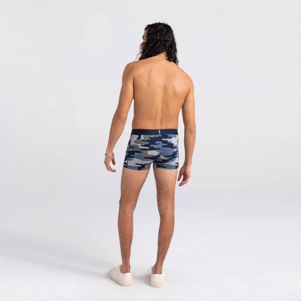 Saxx DropTemp Cooling Cotton Trunks, Tidal/Camo Blue
