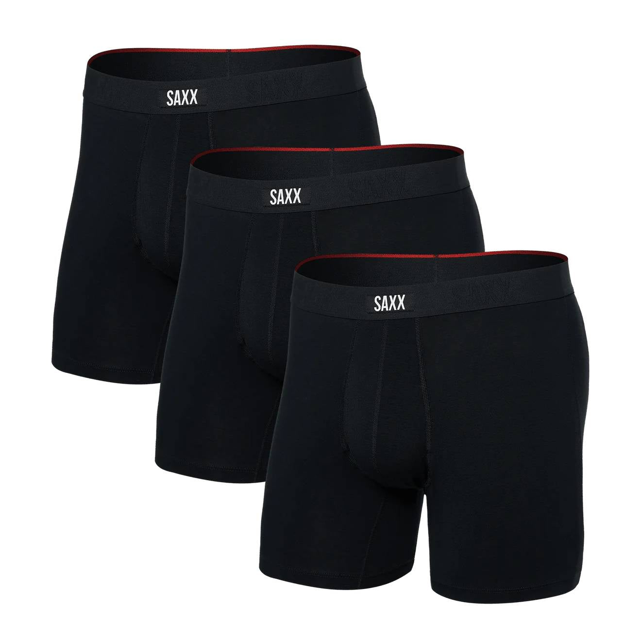 Saxx Vibe Xtra 3-Pack Boxer Briefs, Black Main image