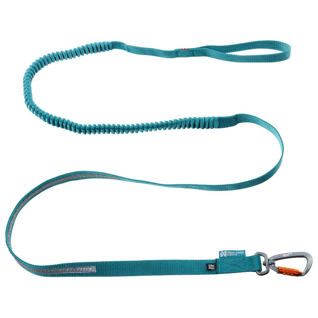 Non-Stop Dogwear Touring Bungee Leash, Teal