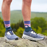 Feetures Trail Max Cushion Mini Crew, Purple Aurora