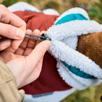Non-Stop Dogwear Trekking Fleece Dog Jacket, Grey/Wine/Teal