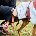 Non-Stop Dogwear Trekking Fleece Dog Jacket, Black/Orange