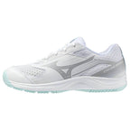 Mizuno Cyclone Speed 5 Women's Court Shoes, White/Blue Tint