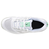 Mizuno Cyclone Speed 5 Jr Court Shoes, White/Black/Frozen Emerald
