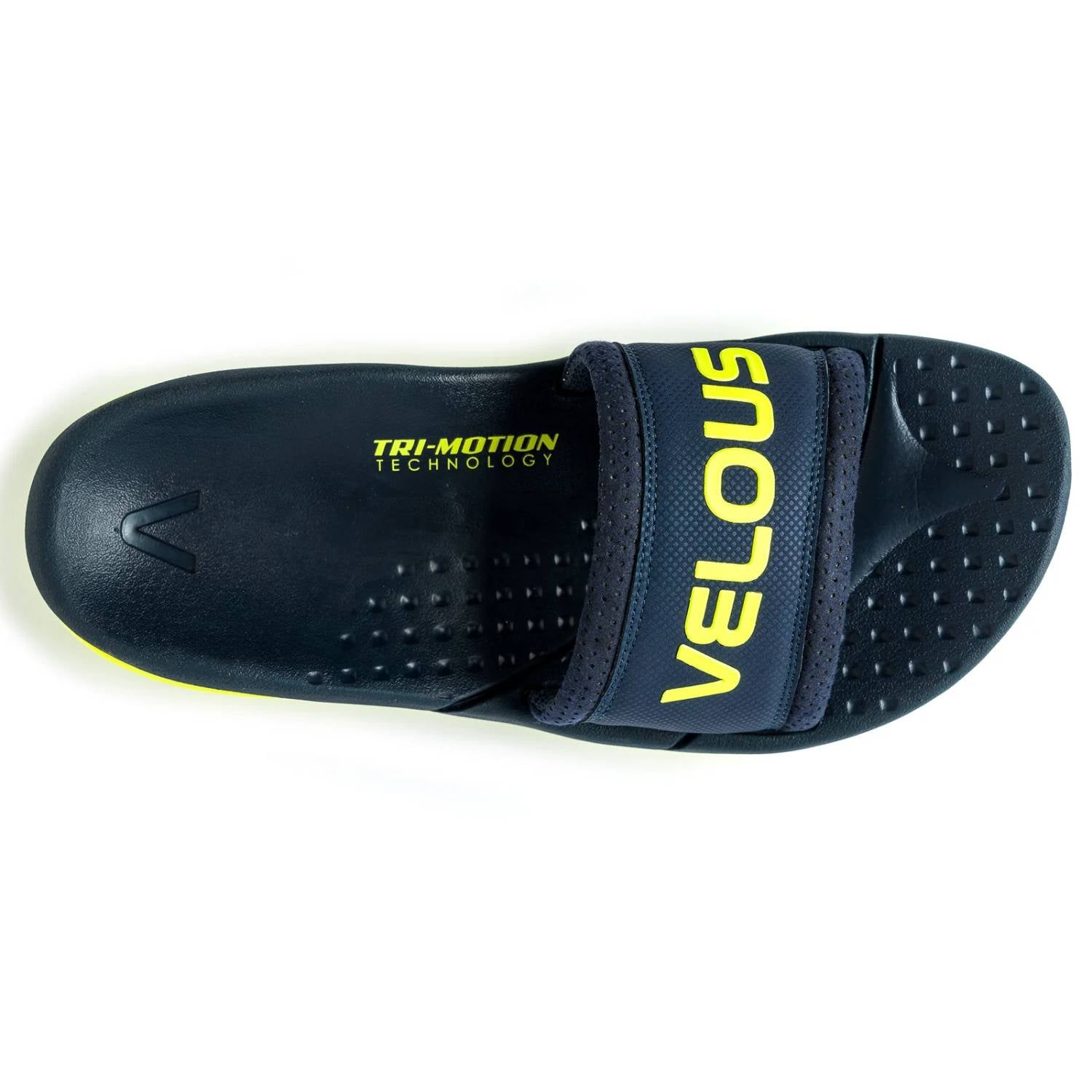 VELOUS Laguna Slide, Navy/Neon Yellow