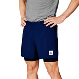 Saysky Pace 2 in 1 Shorts 5", Blue