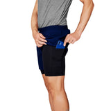 Saysky Pace 2 in 1 Shorts 5", Blue