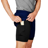 Saysky Pace 2 in 1 Shorts 5", Blue