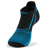 Thorlo Prolite Ultra-Light Cushion No-Show Socks, Blue Aster/Black