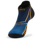 Thorlo Prolite Ultra-Light Cushion No-Show Socks, Blue/Orange